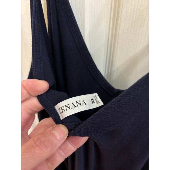 Zenana Navy Blue Maxi Dress with Adjustable Straps size XL - Picture 4 of 6